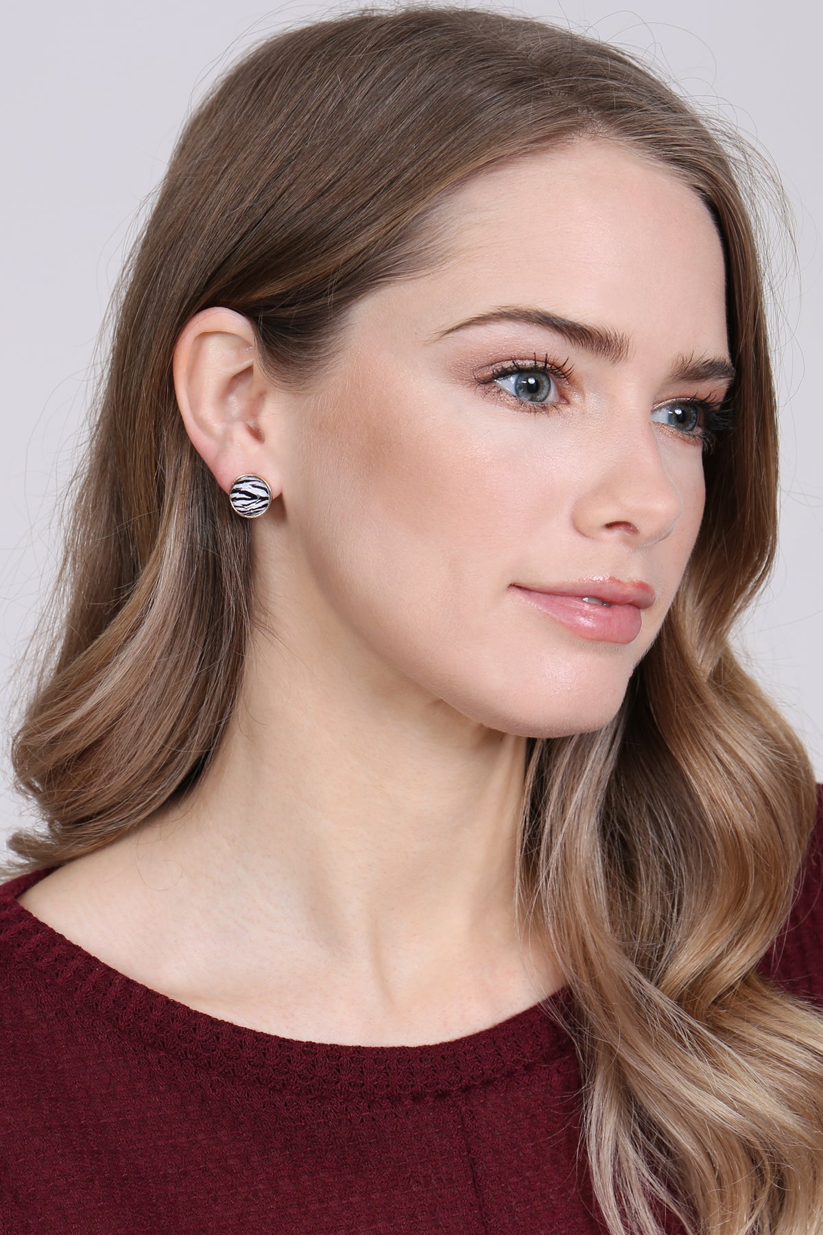 Faceted Circle Acrylic Post Earrings