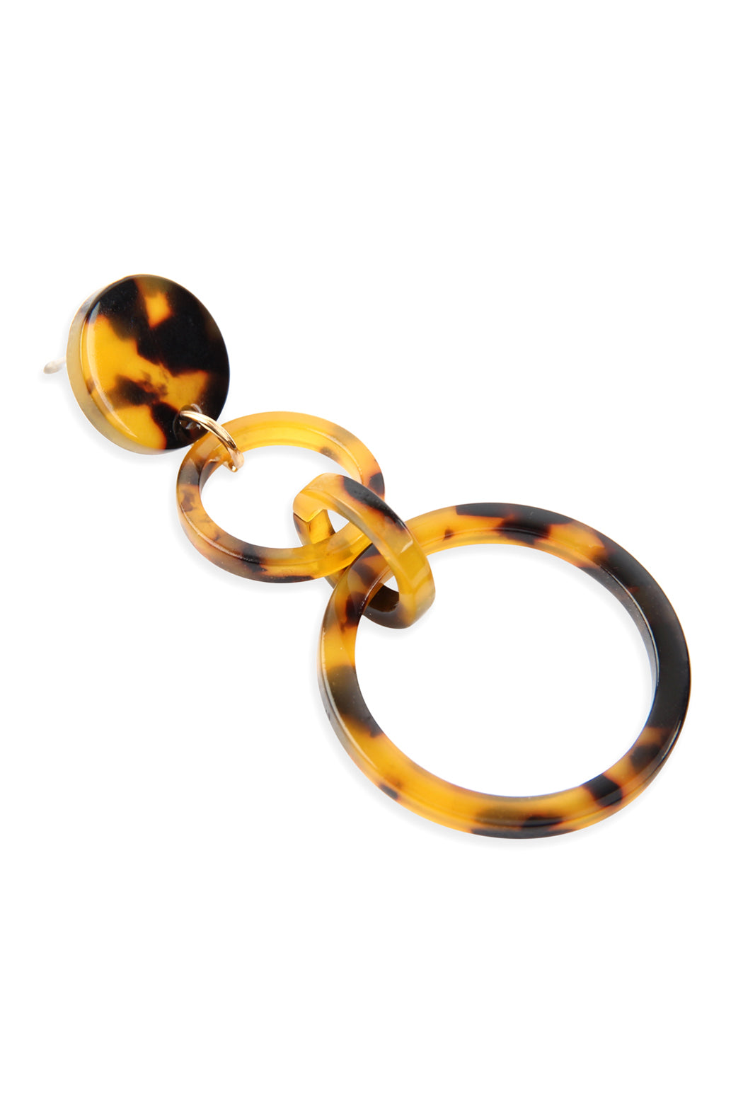 Linked Hoop Acetate Dangle Earrings /1Pair