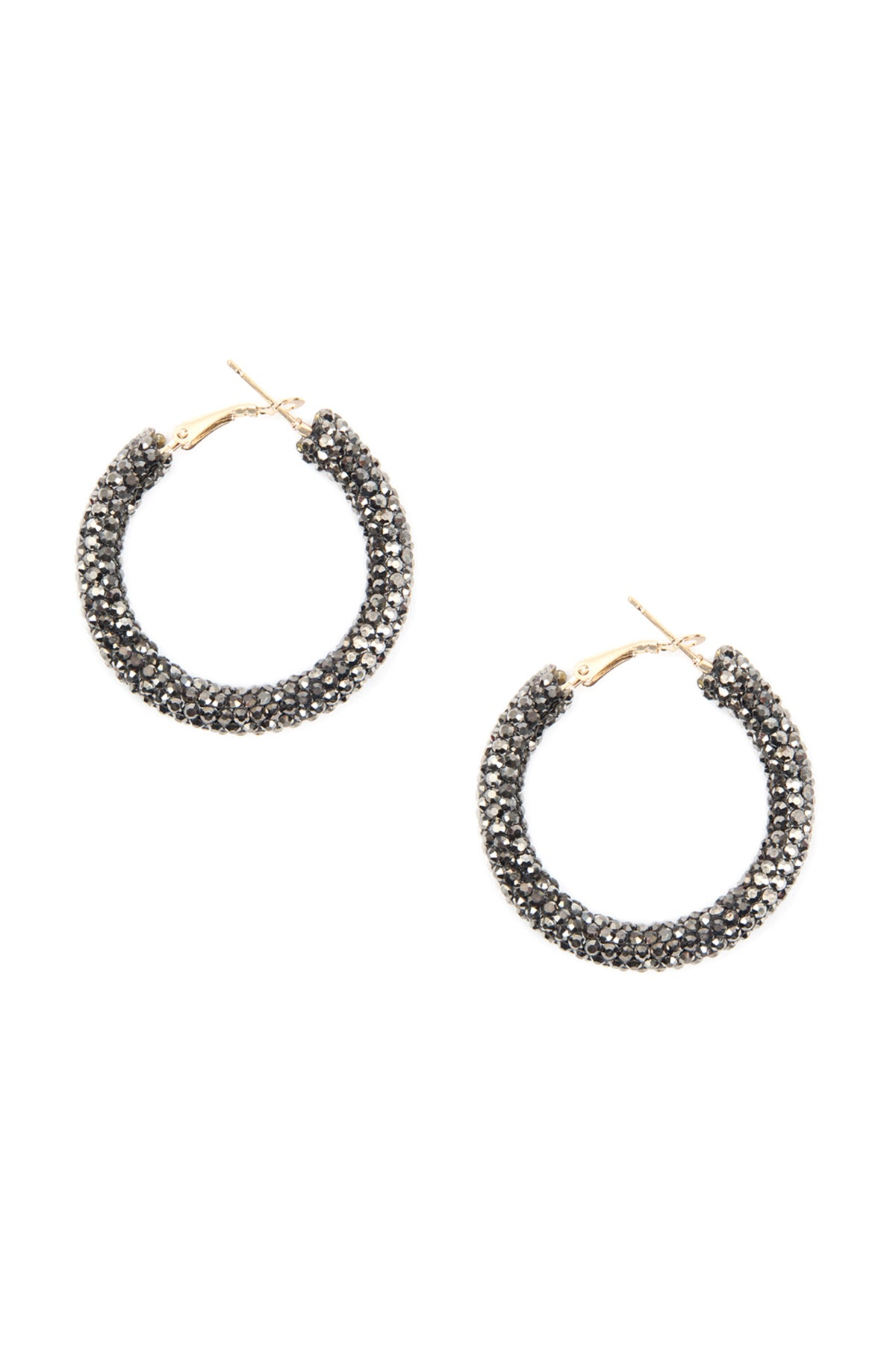 Rhinestone Coated Hoop Earring / 6PAIRS