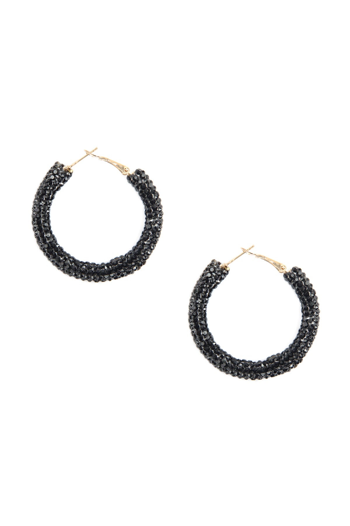 Rhinestone Coated Hoop Earring / 6PAIRS