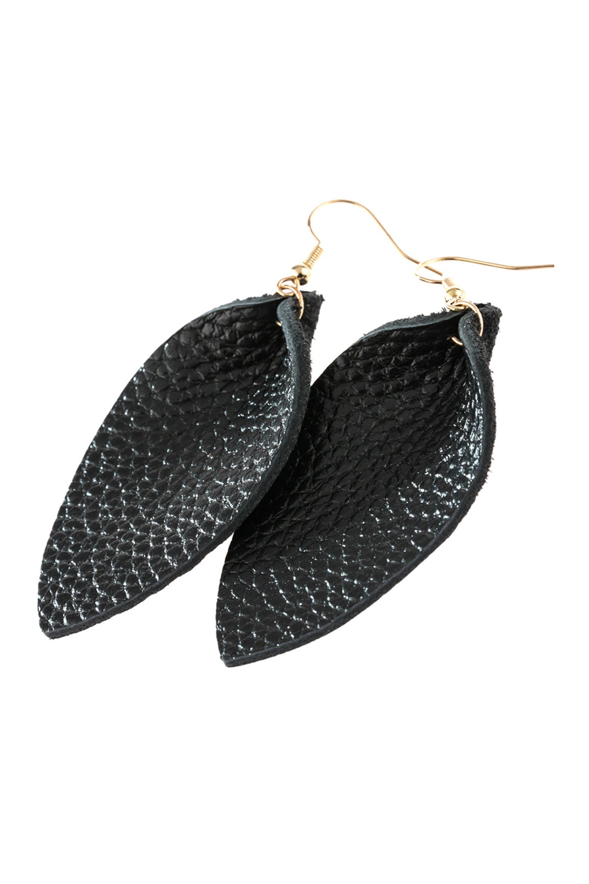 Pinched Teardrop Hoop Drop Earrings