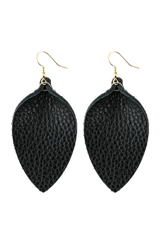Pinched Teardrop Hoop Drop Earrings / 6PAIRS