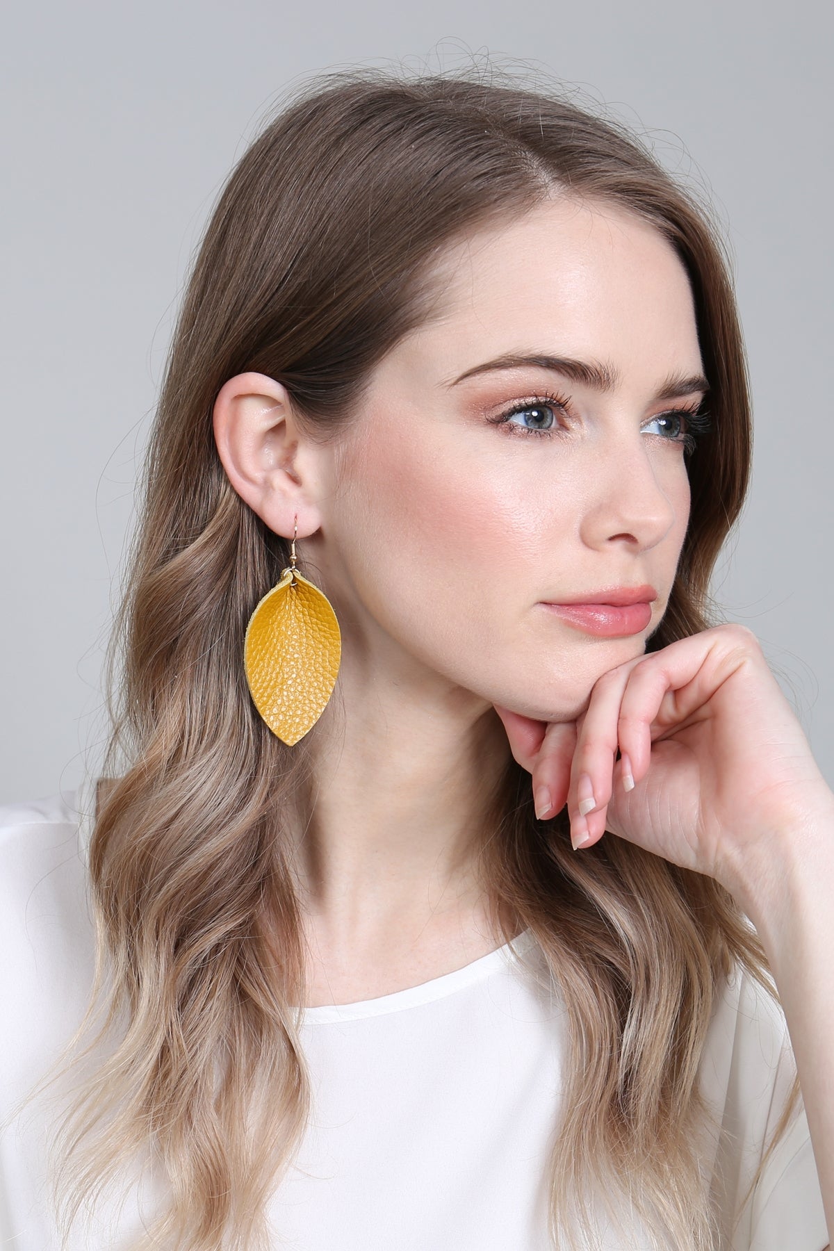 Pinched Teardrop Hoop Drop Earrings