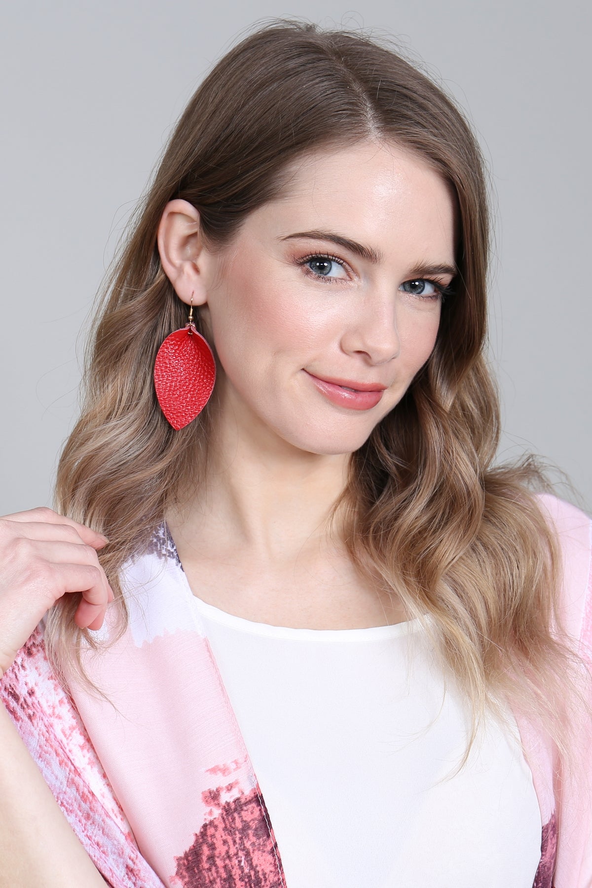 Pinched Teardrop Hoop Drop Earrings