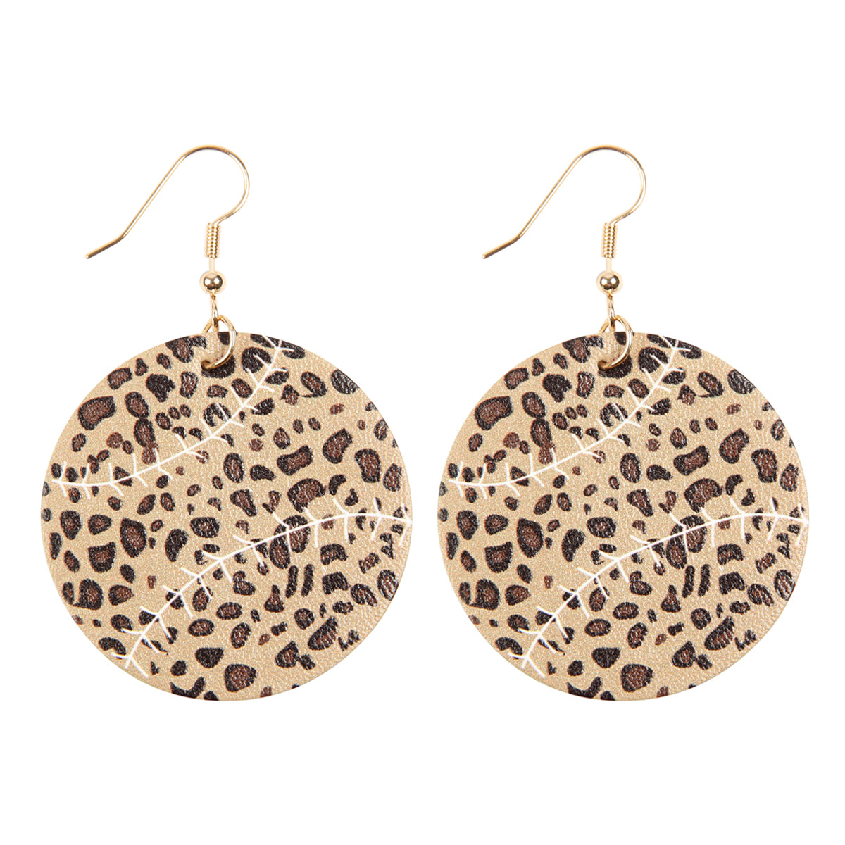 Leopard Sports Ball Leather Earrings