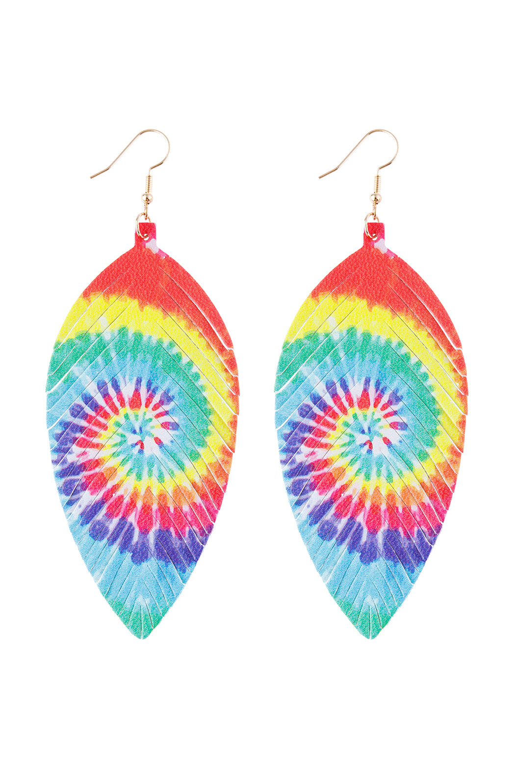 Multi Color Vibrant Leather Drop Earrings
