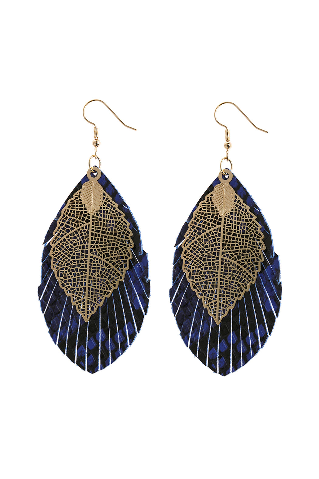 Layered Fringe Leather Earrings/1PC