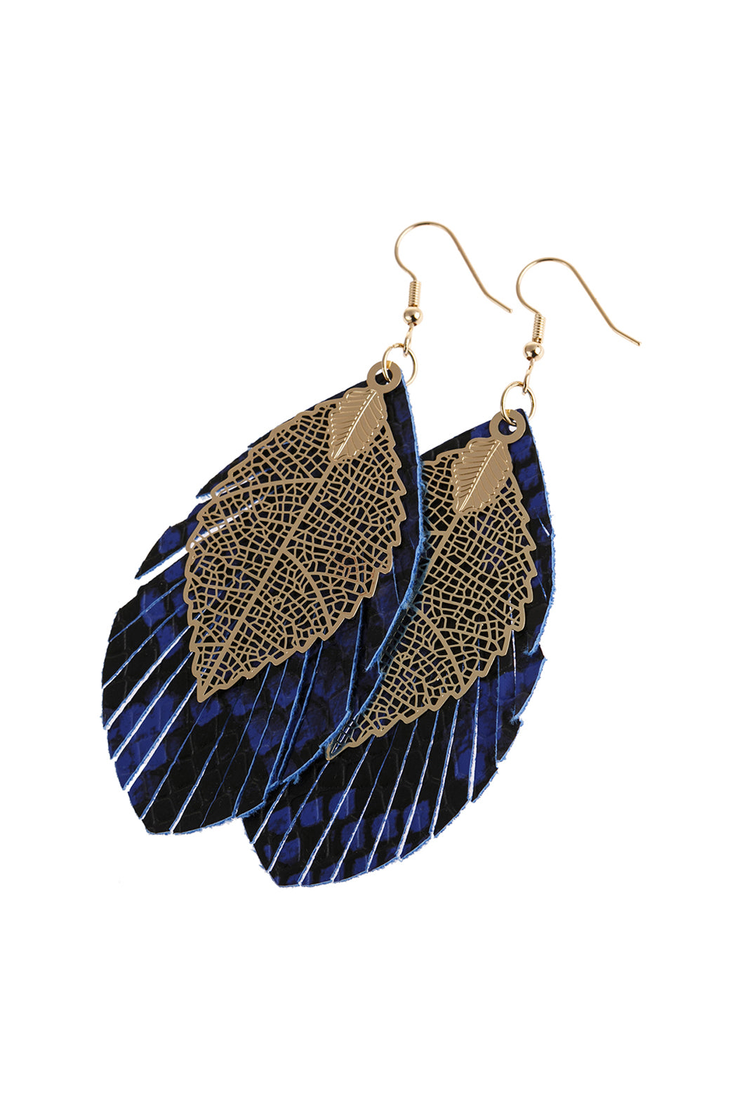 Layered Fringe Leather Earrings/1PC