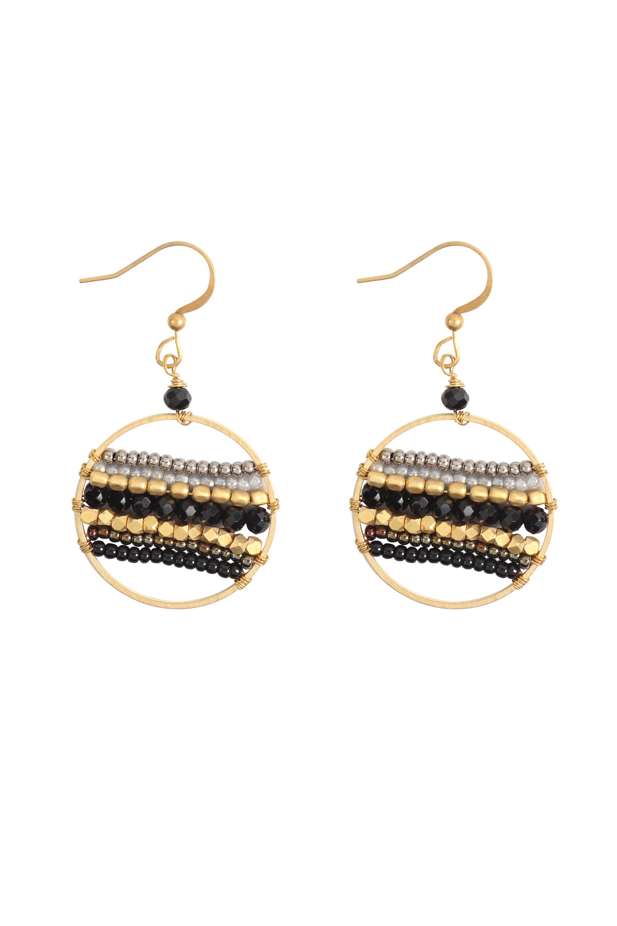 Multicolor Mixed Beads Drop Earrings