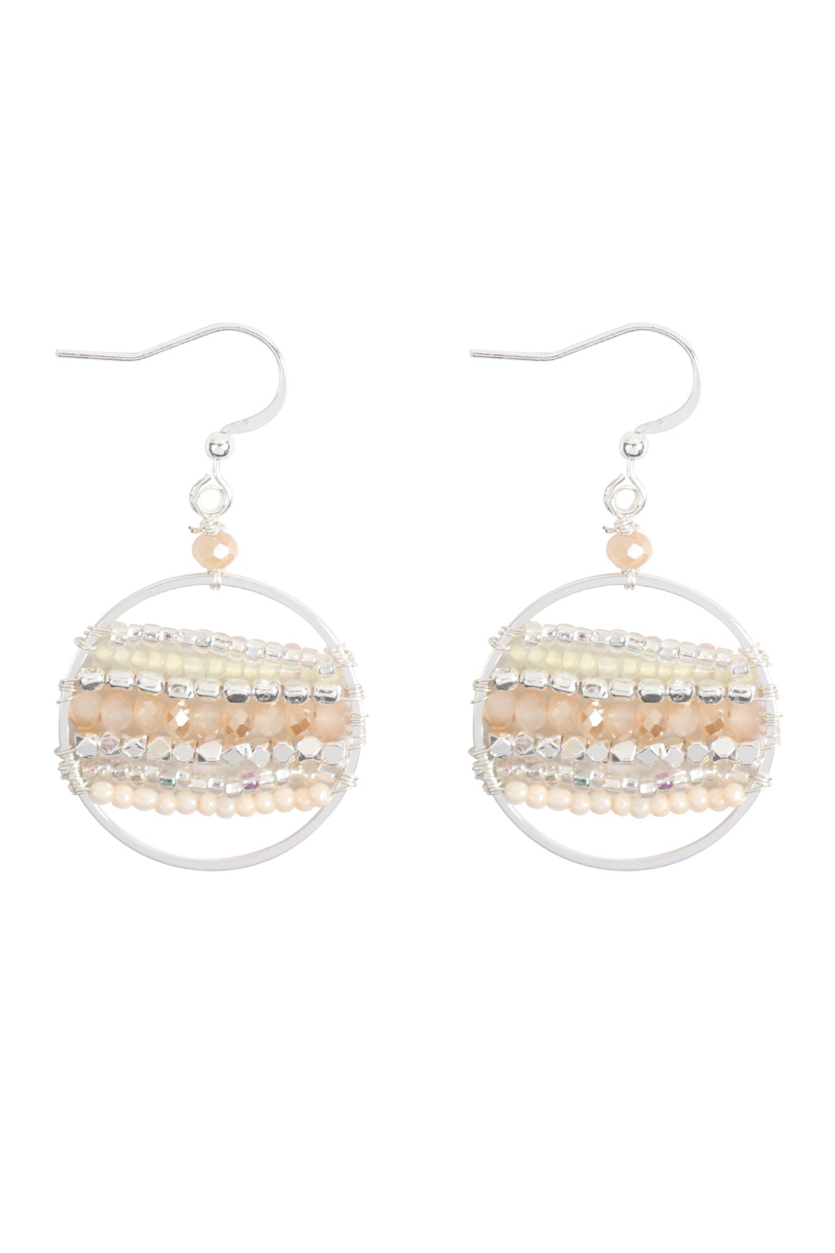 Multicolor Mixed Beads Drop Earrings
