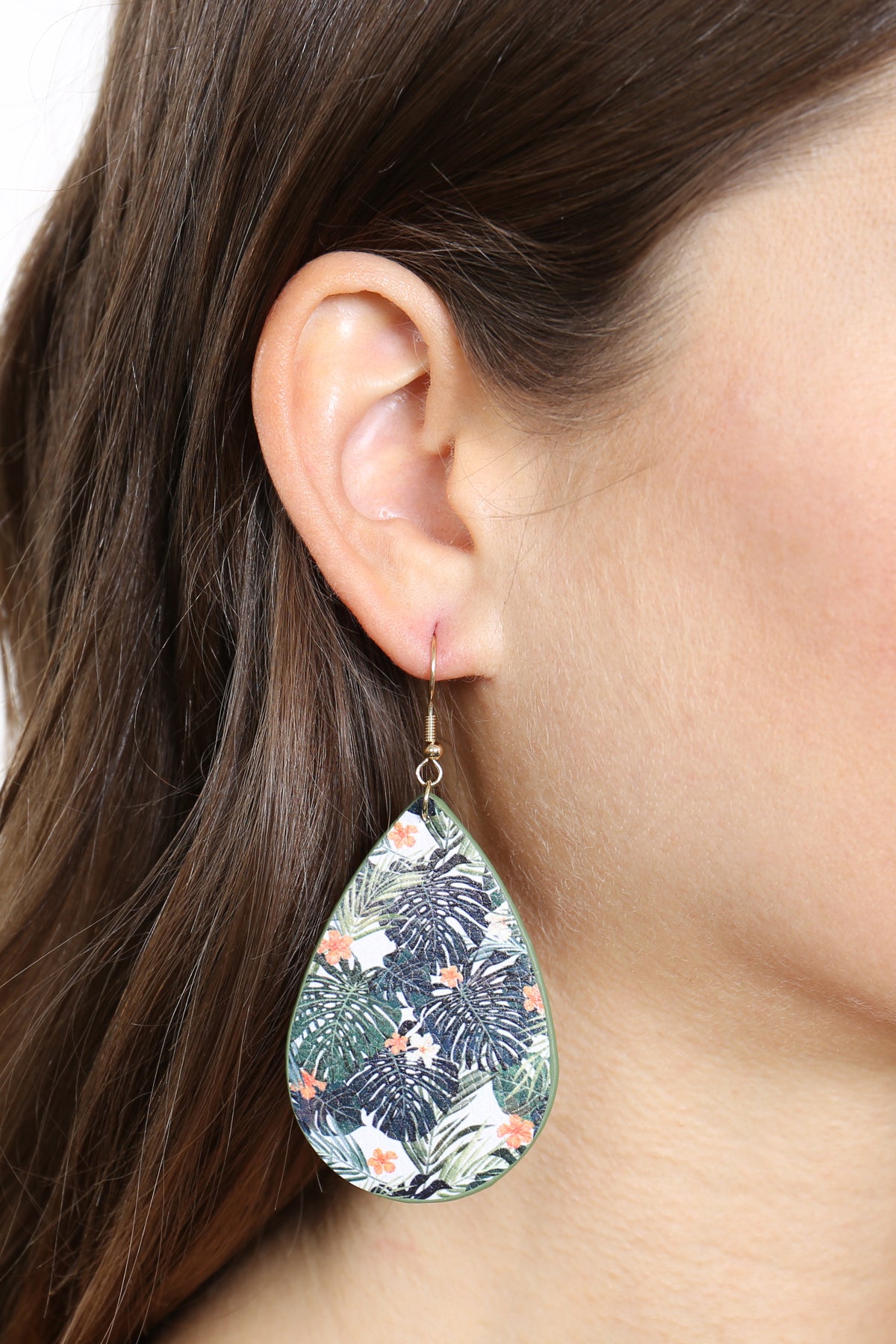 Print Teardrop Earrings