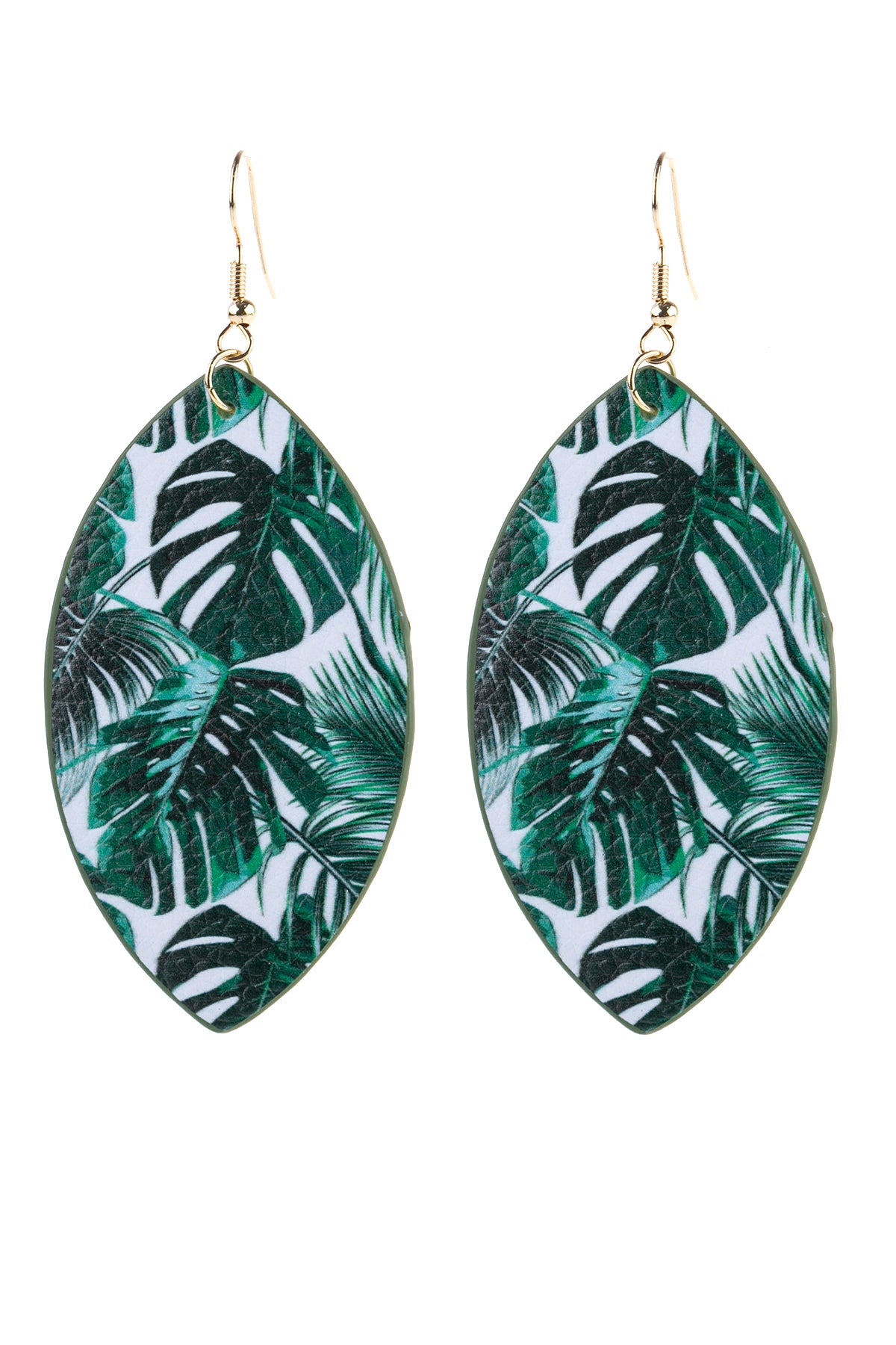 Tropical Print Marquise Drop Earrings