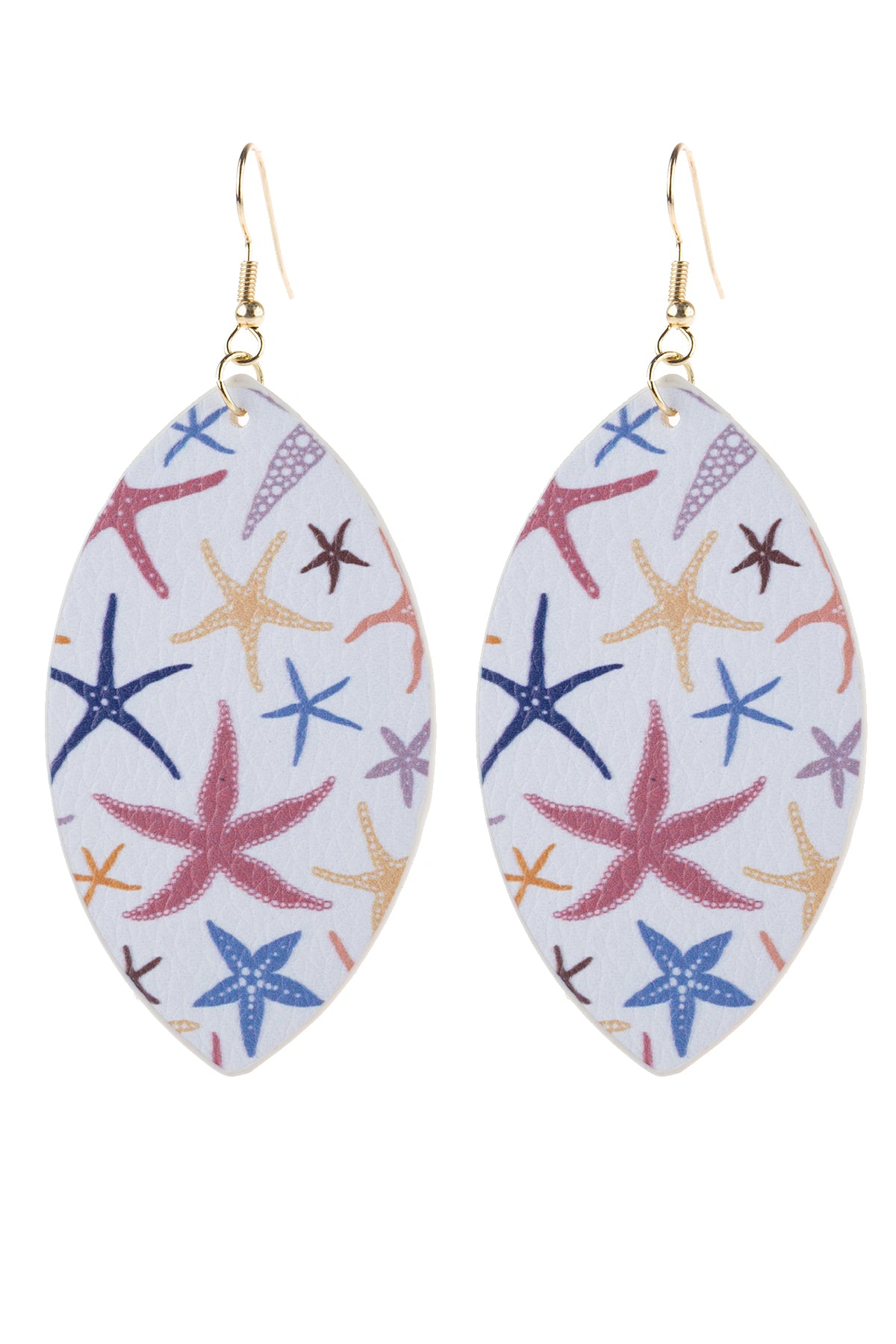 Tropical Print Marquise Drop Earrings