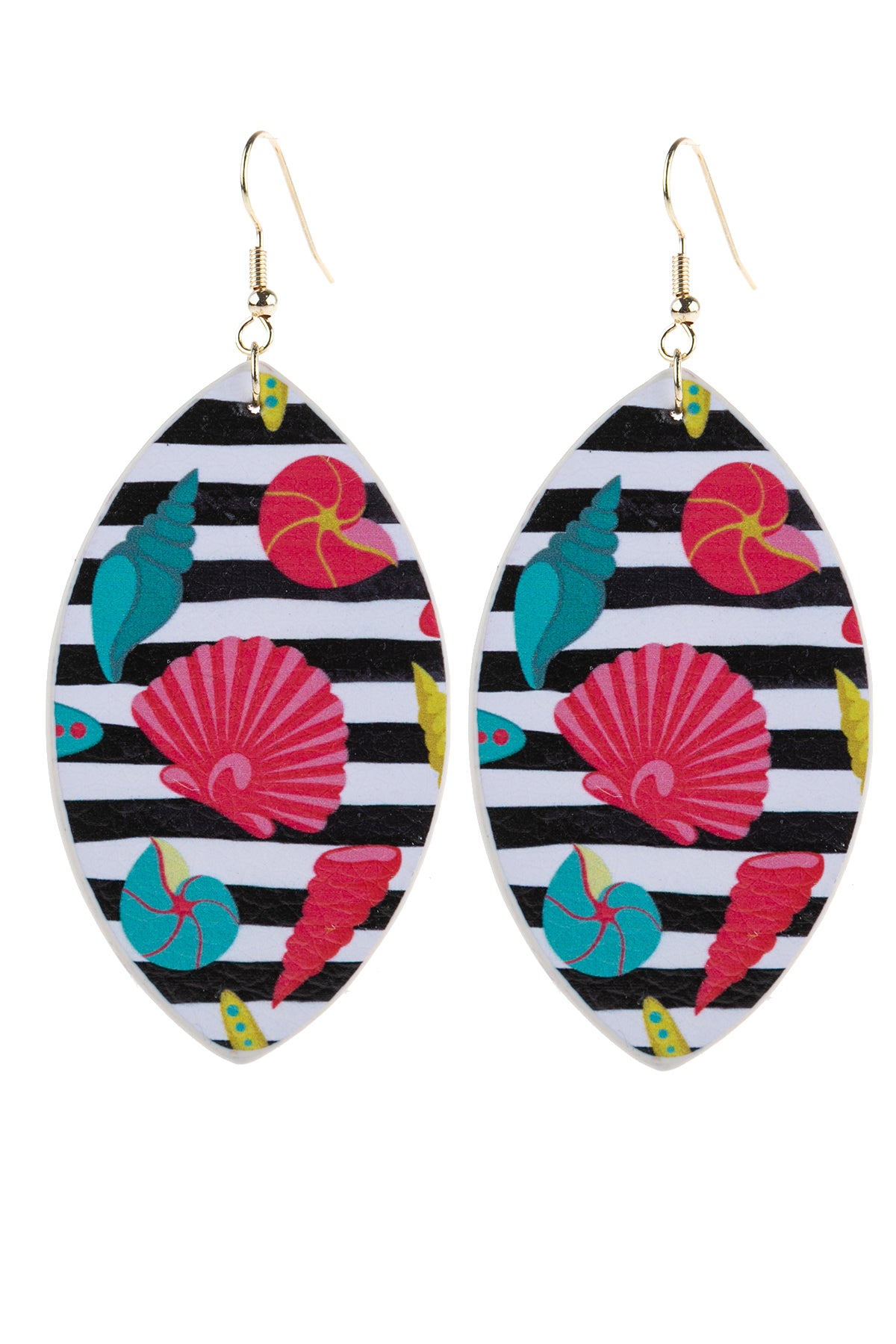 Tropical Print Marquise Drop Earrings