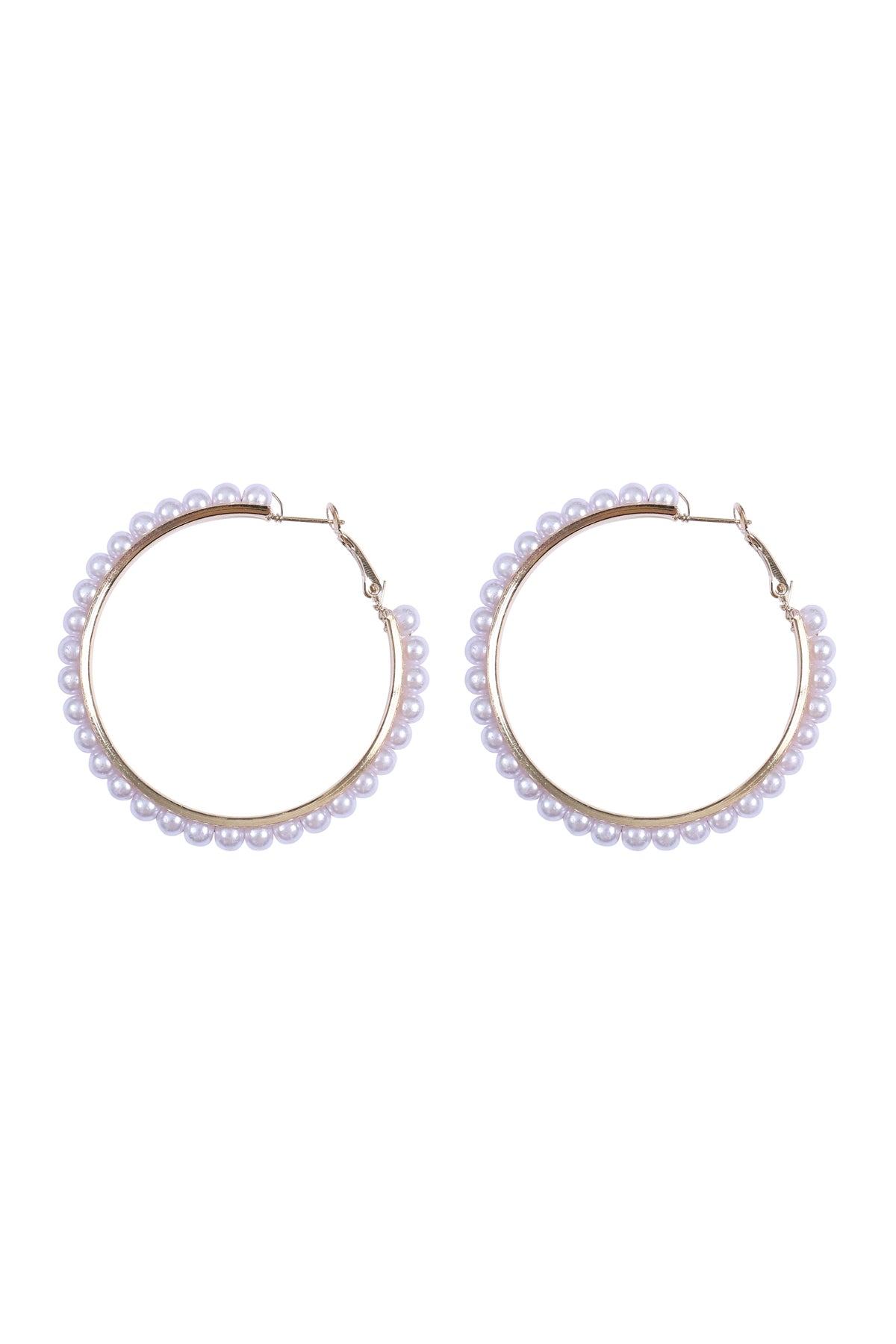 Pearl Hoop Boho Earring Set