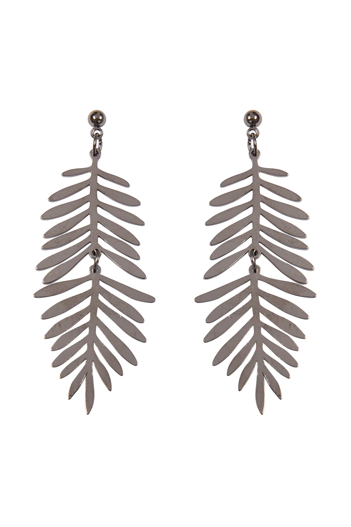 Metal Leaf Dangle Drop Earrings
