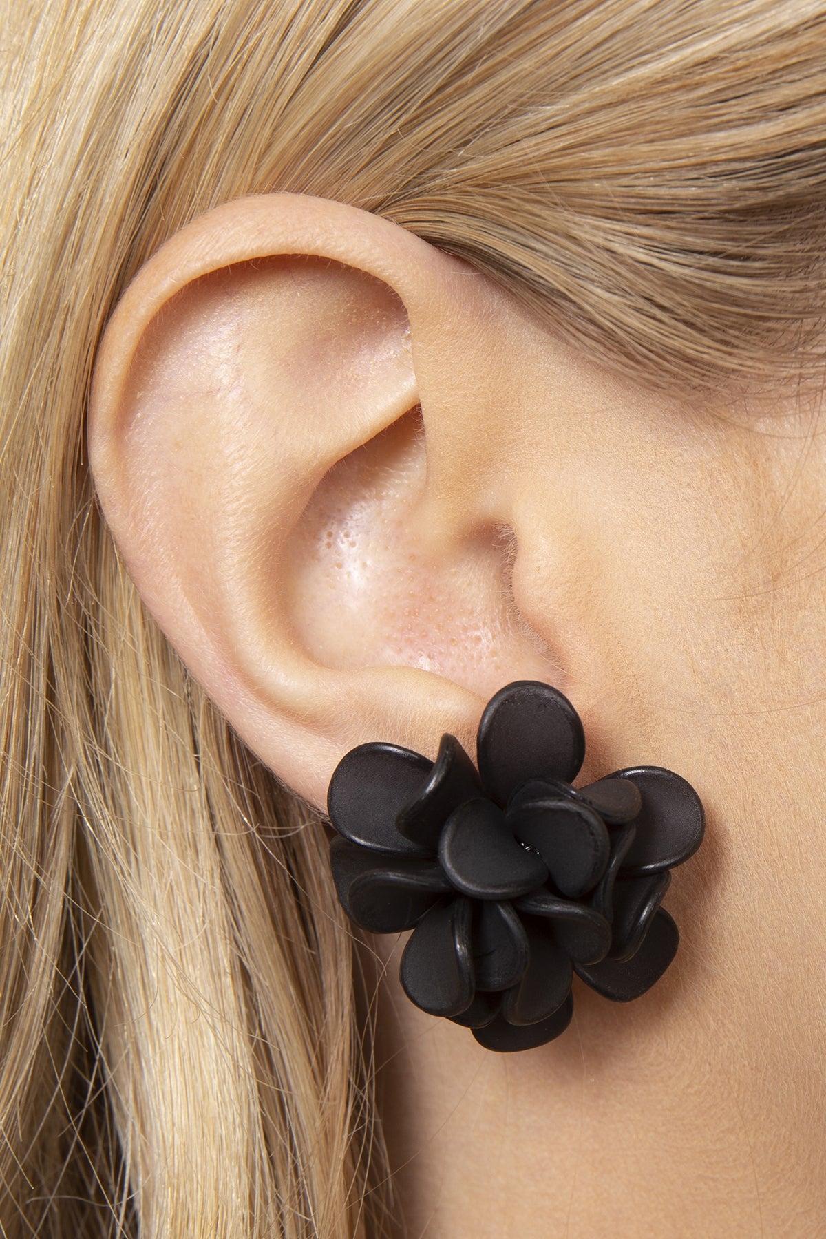 Acrylic Flower Petals Post Stud Earrings