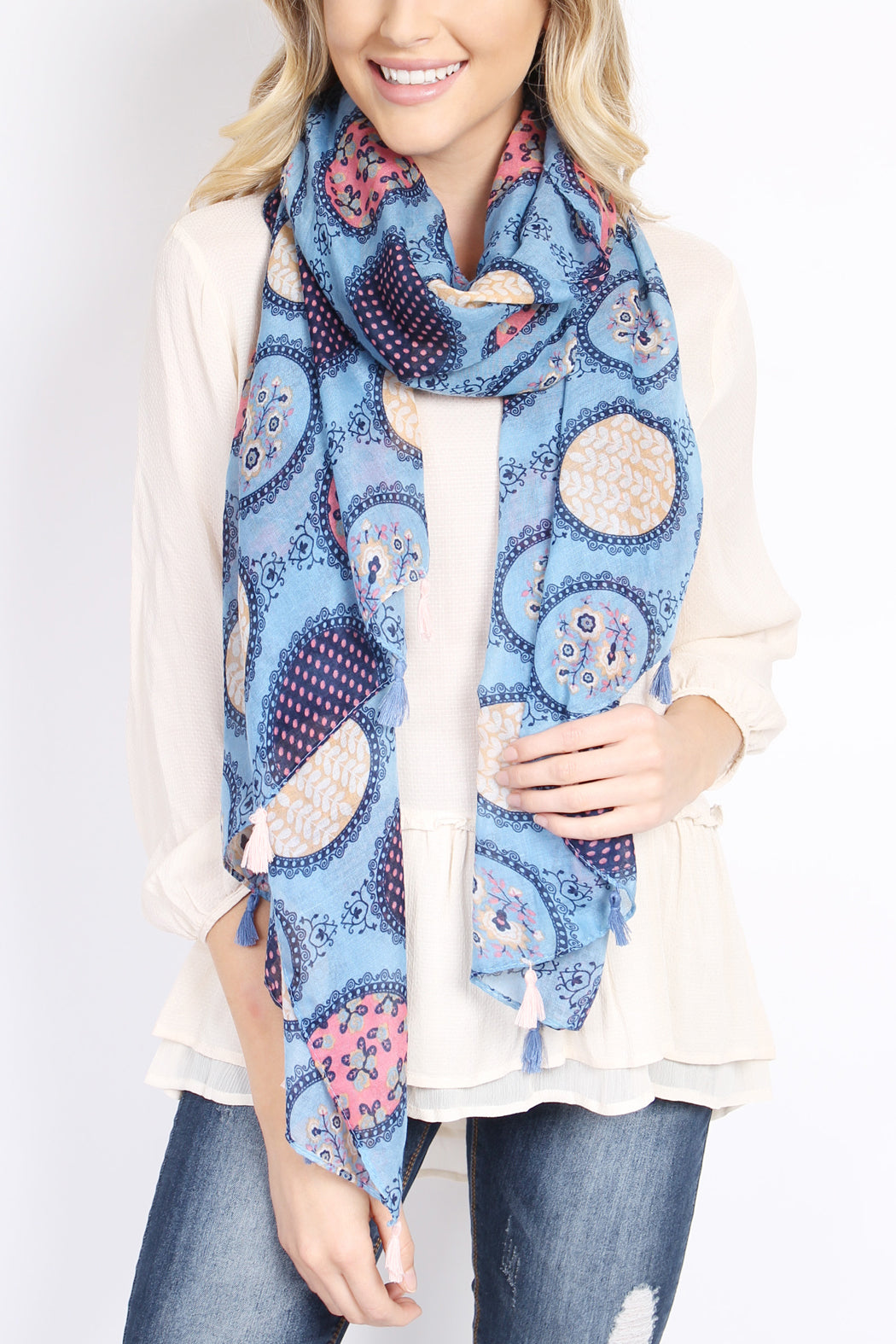 Multi Printed Oblong Scarf