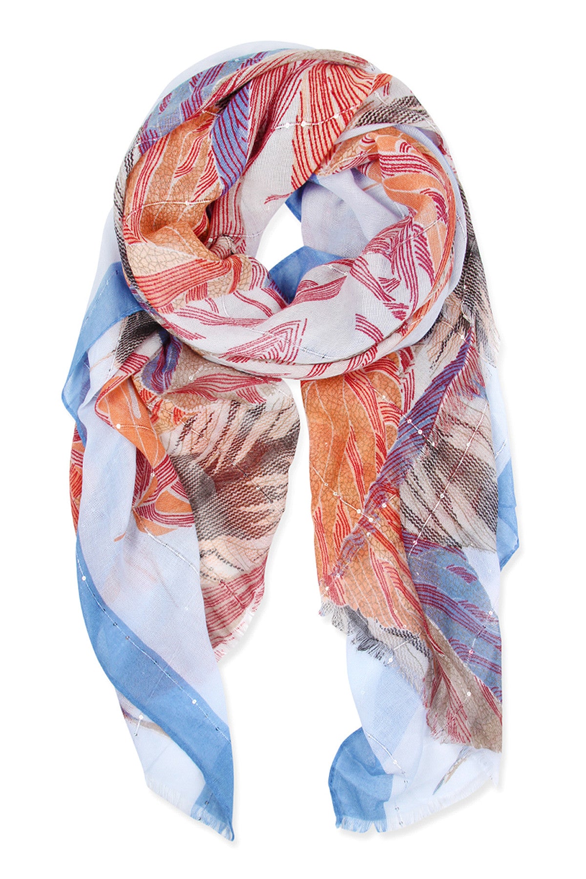 Printed Fringe Scarf