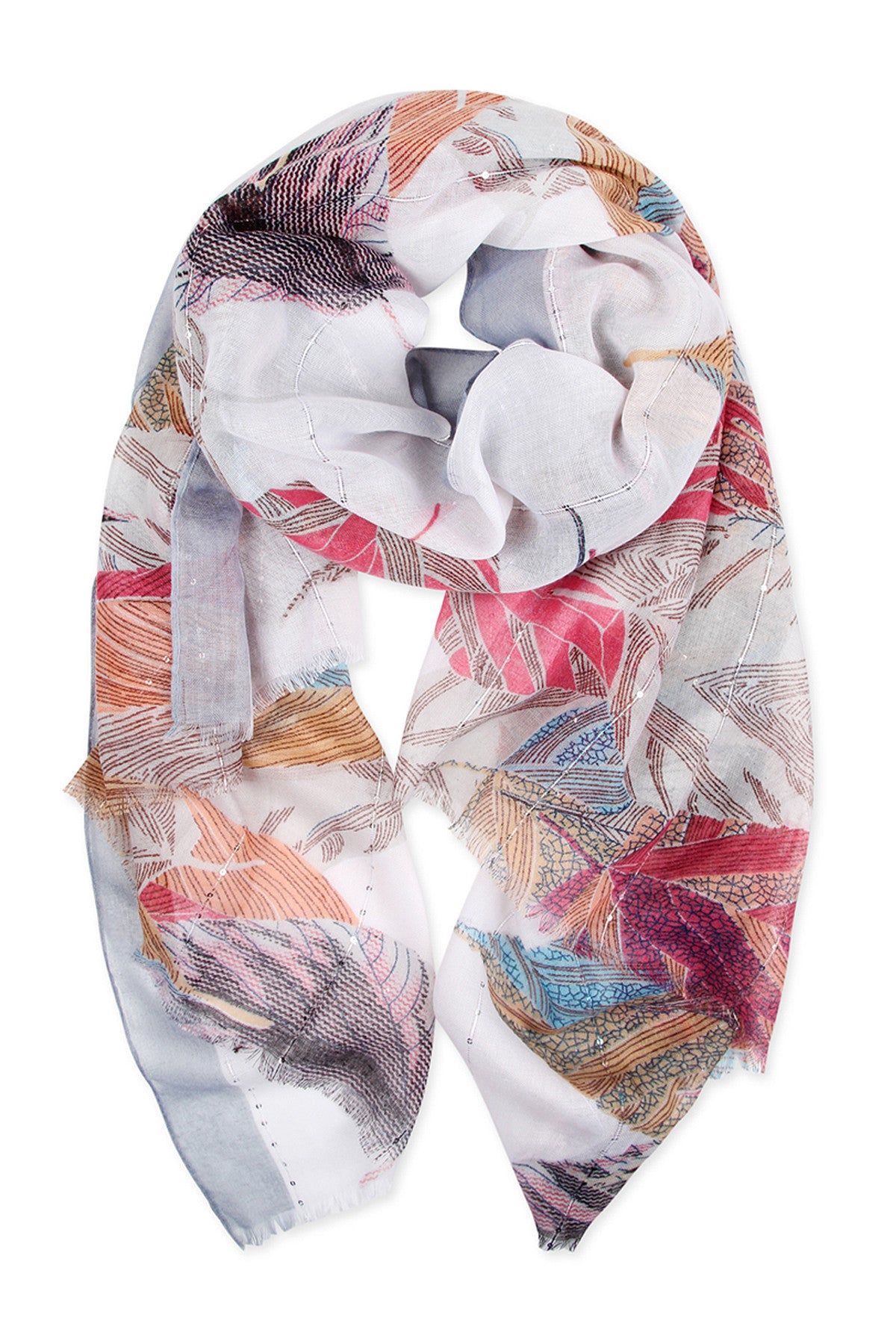 Printed Fringe Scarf