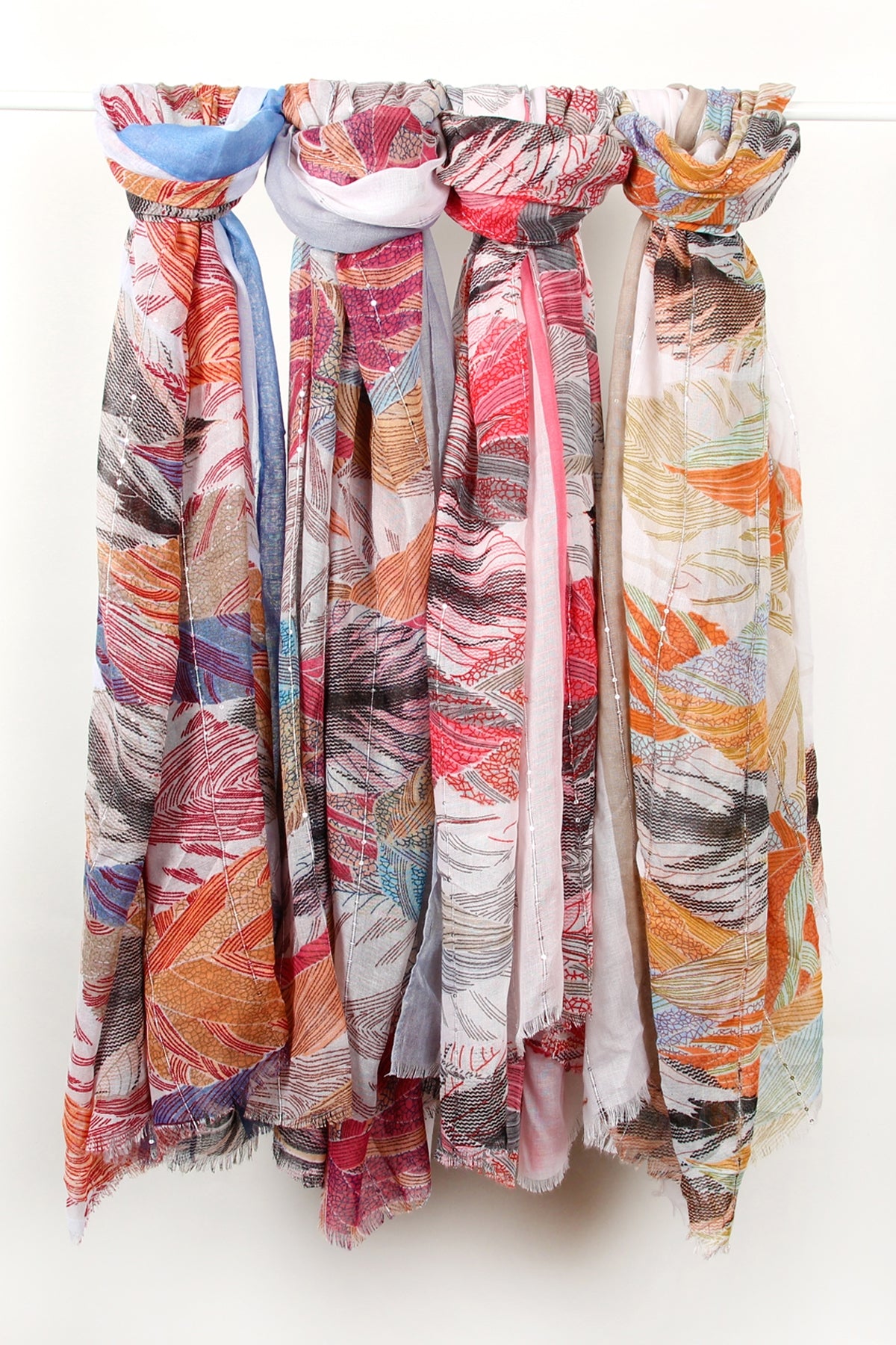 Printed Fringe Scarf