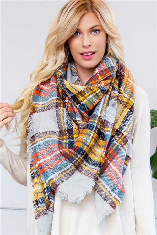 Fringe Blanket Scarf for Winter