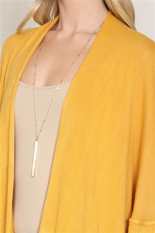 Knit Ruffled Solid Color Kimono / 1PC