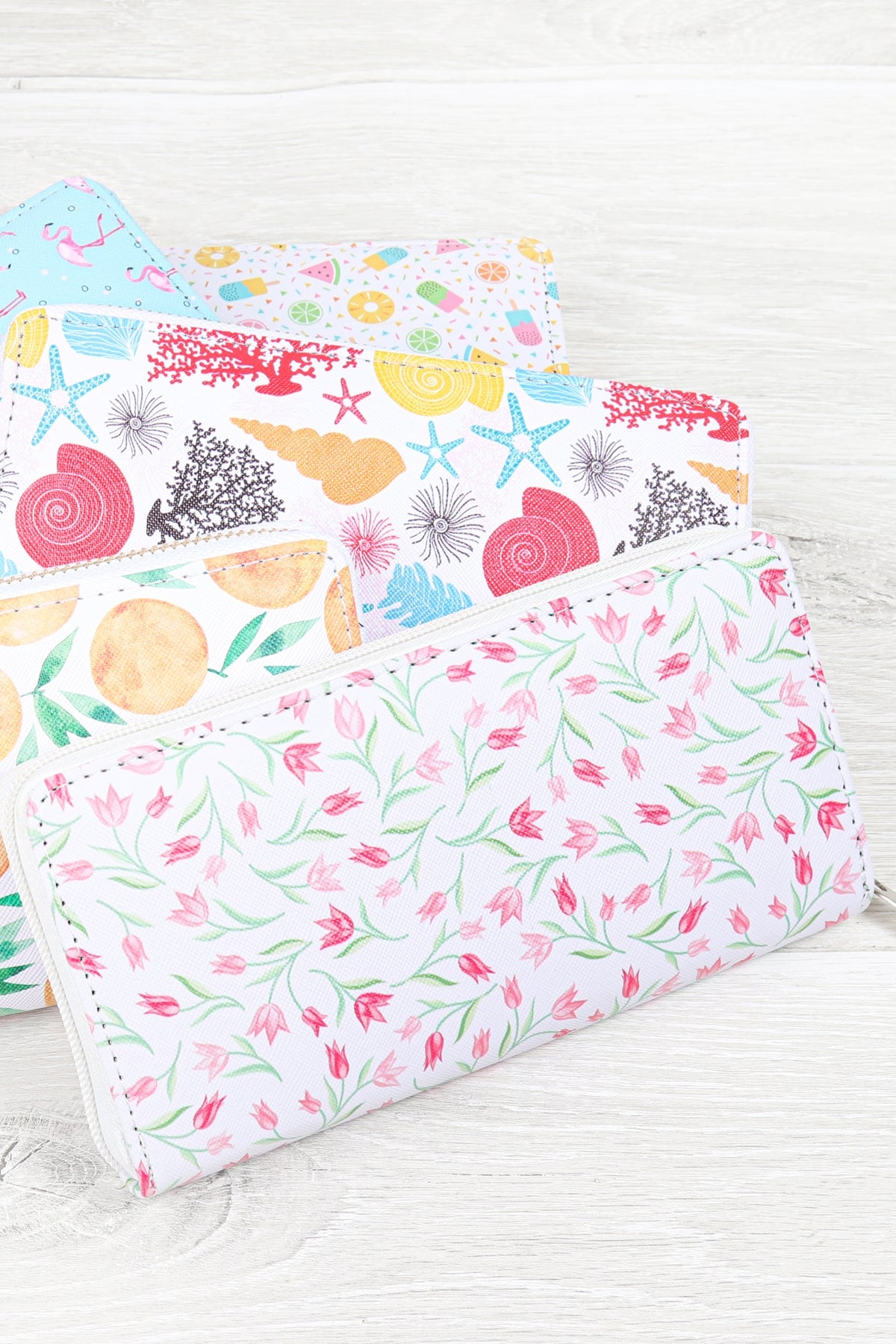 Print Single Zipper Wallet