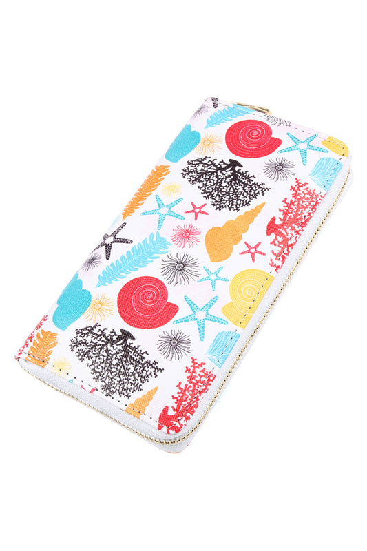 Sea Creatures Printed Zipper Wallet / 6PCS