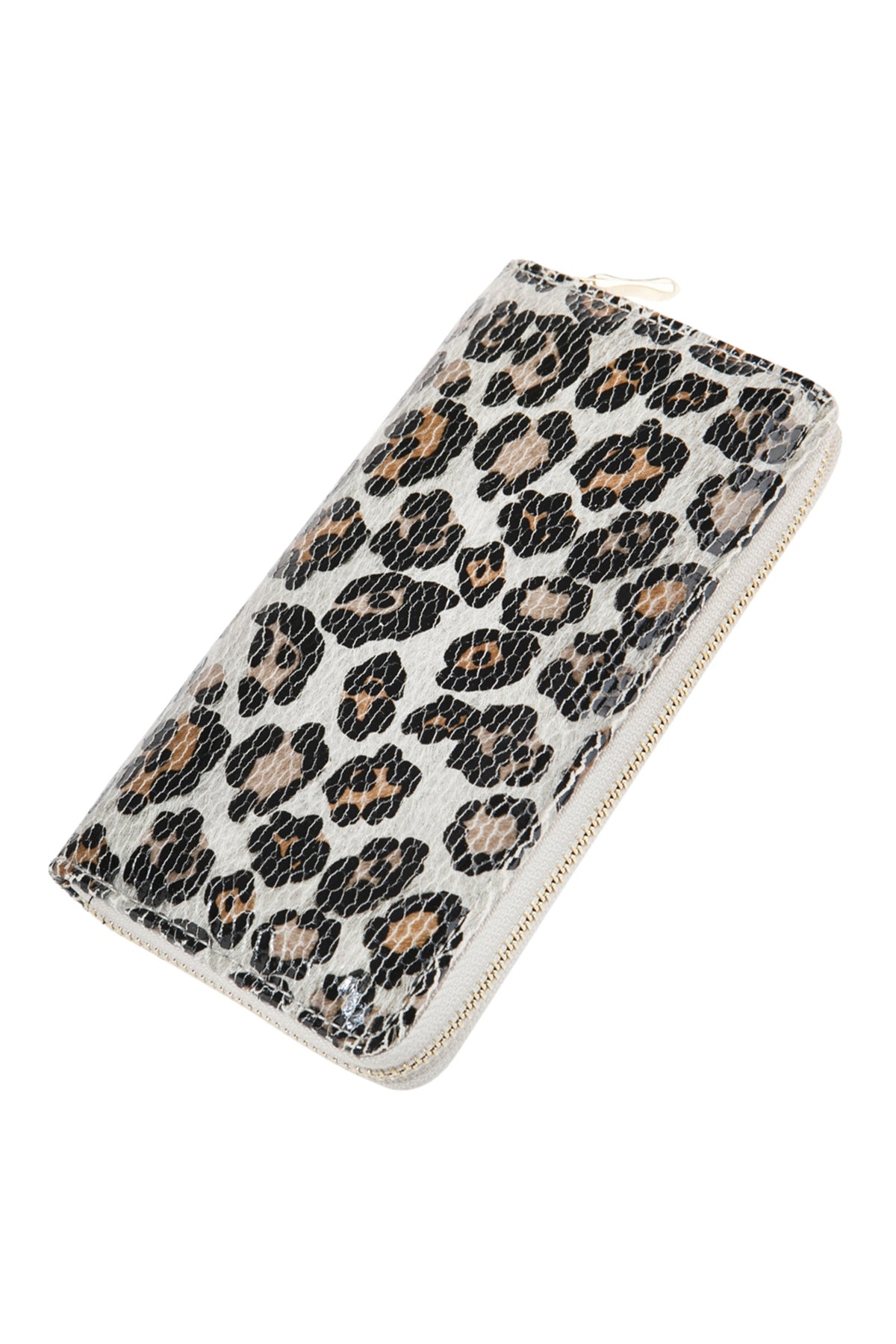 Leopard Leather Single Zipper Wallet / 6PCS