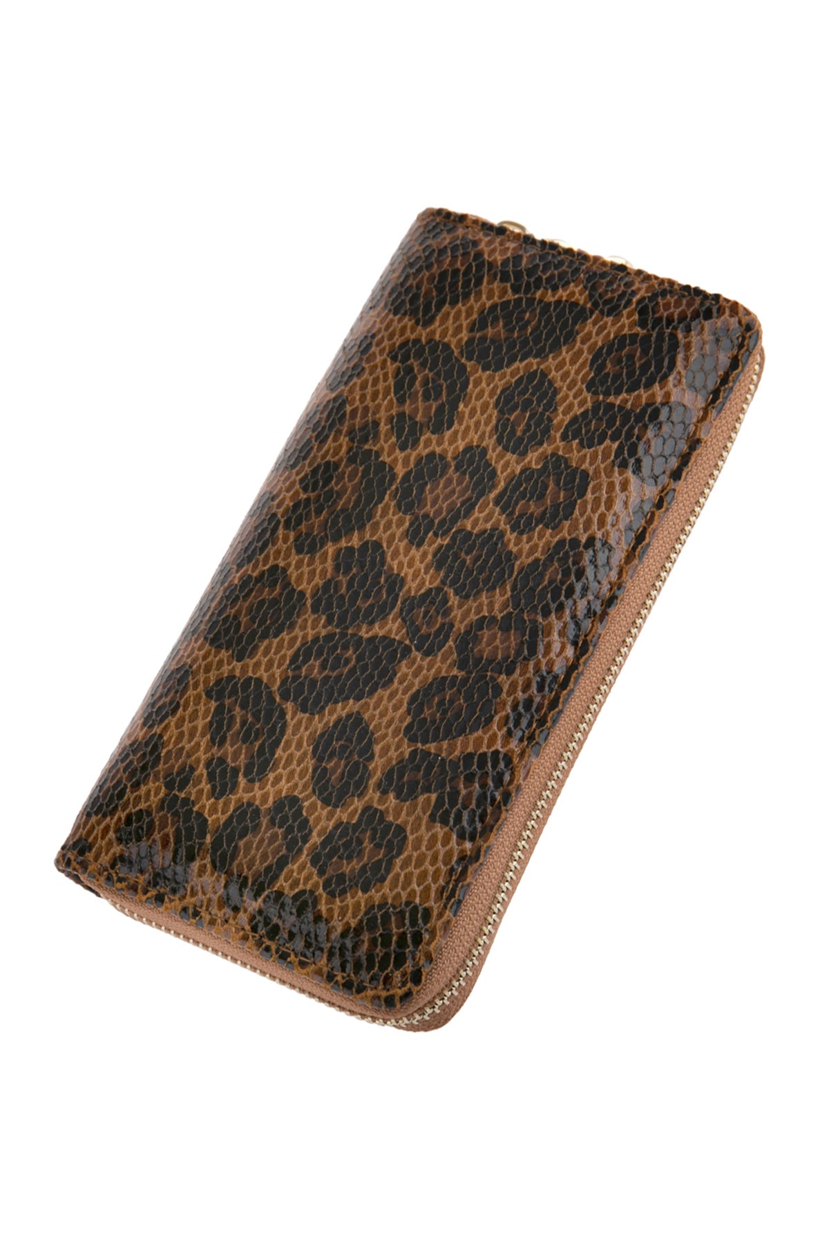 Leopard Leather Single Zipper Wallet / 6PCS