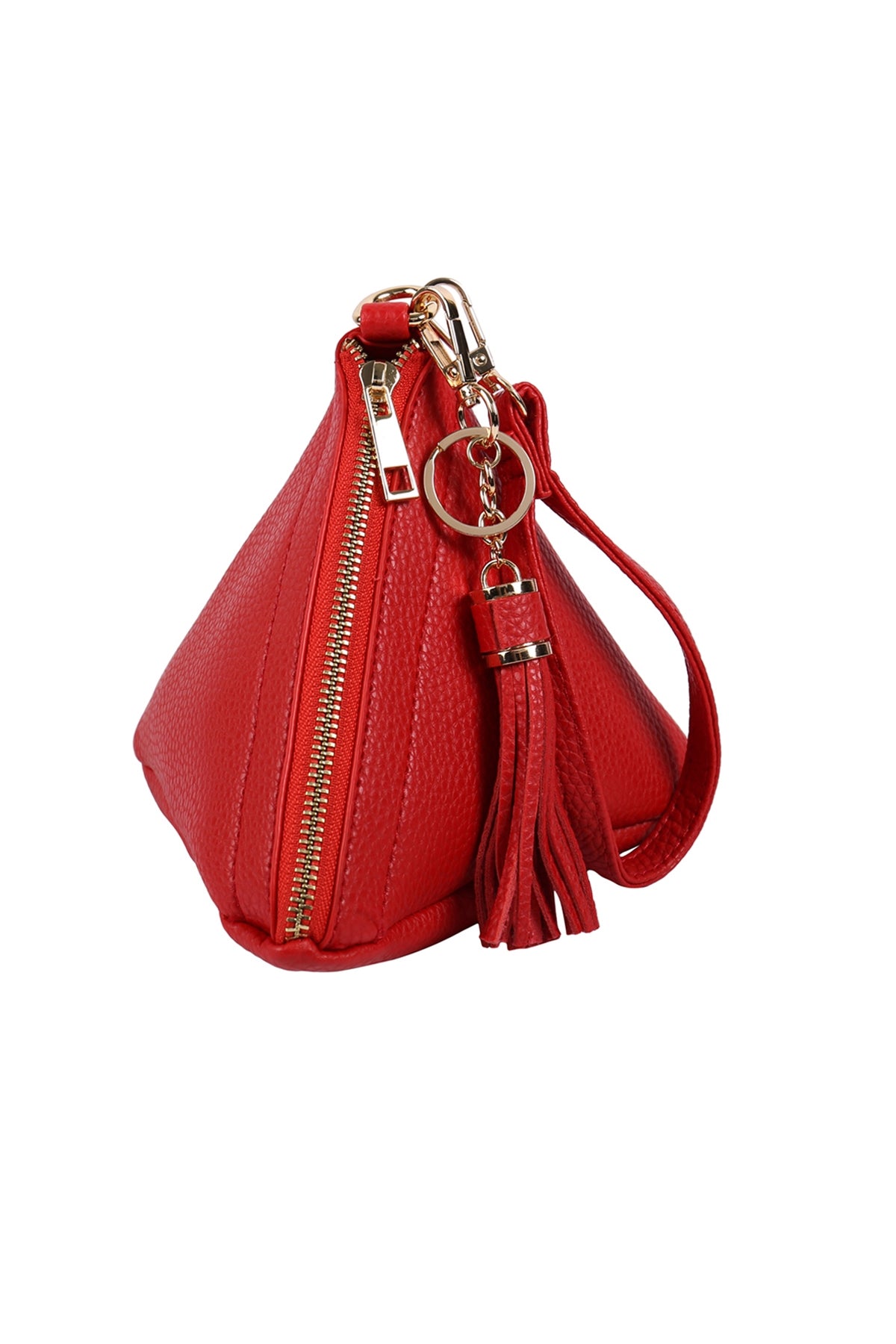 Pyramid Shape Leather Wristlet Bag / 6PCS
