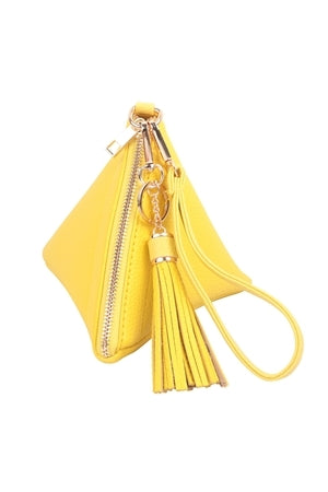 Pyramid Shape Leather Wristlet Bag / 1PC