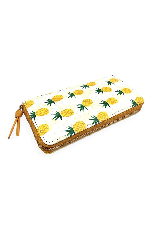 Pineapple Print Zipper Wallet / 1PC
