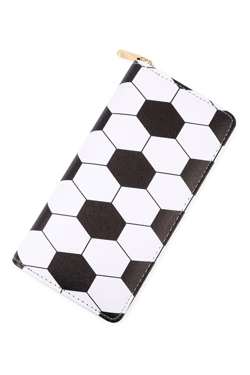 Sports Zipper Leather Wallet - Soccer