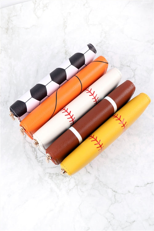 Sports Zipper Leather Wallet - Soccer