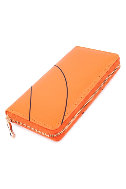 Sports Zipper Leather Wallet