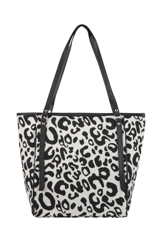 Leopard Print Shoulder Tote Bag
