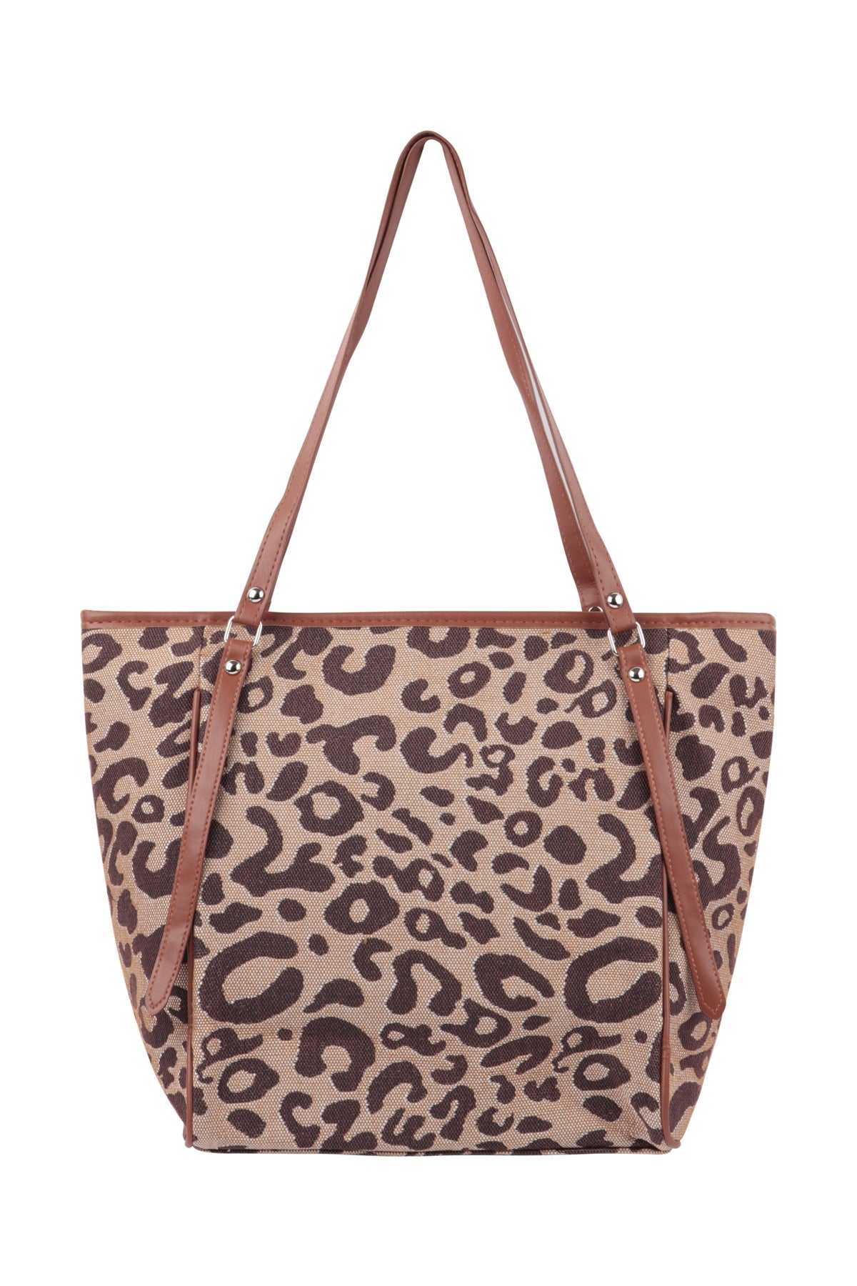 Leopard Print Shoulder Tote Bag