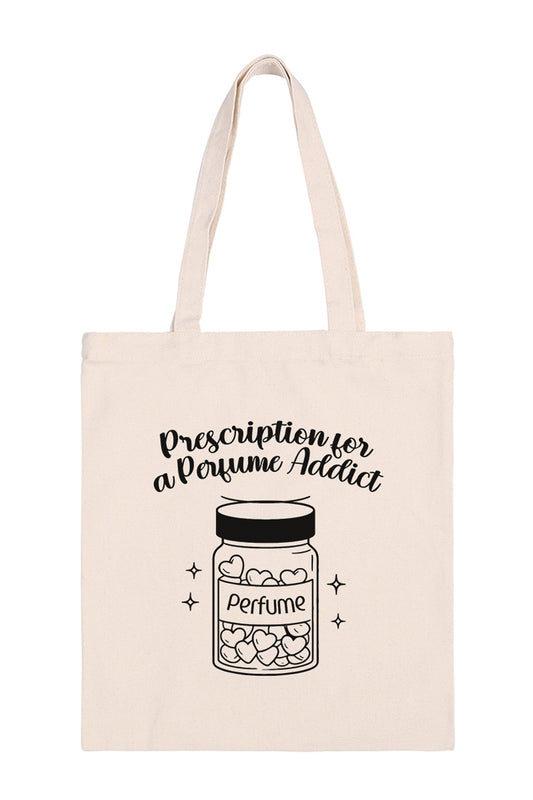 Prescription for a Perfume Addict Minimalist Fashion Tote Bag