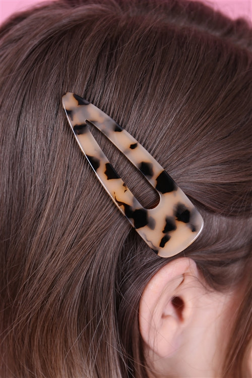 Light Brown Tortoise Acrylic Hair Clip