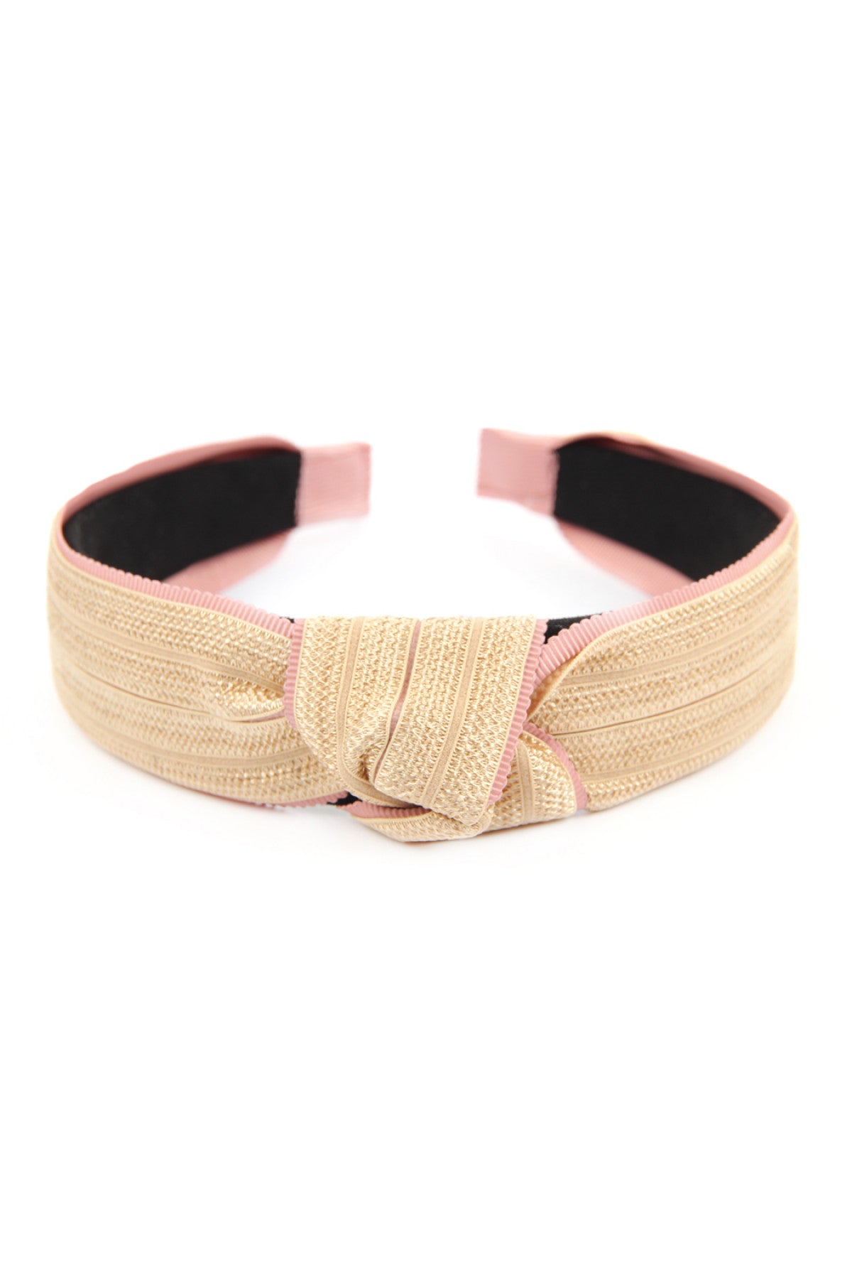 Pink Knotted Laced Fabric Headband / 6PCS