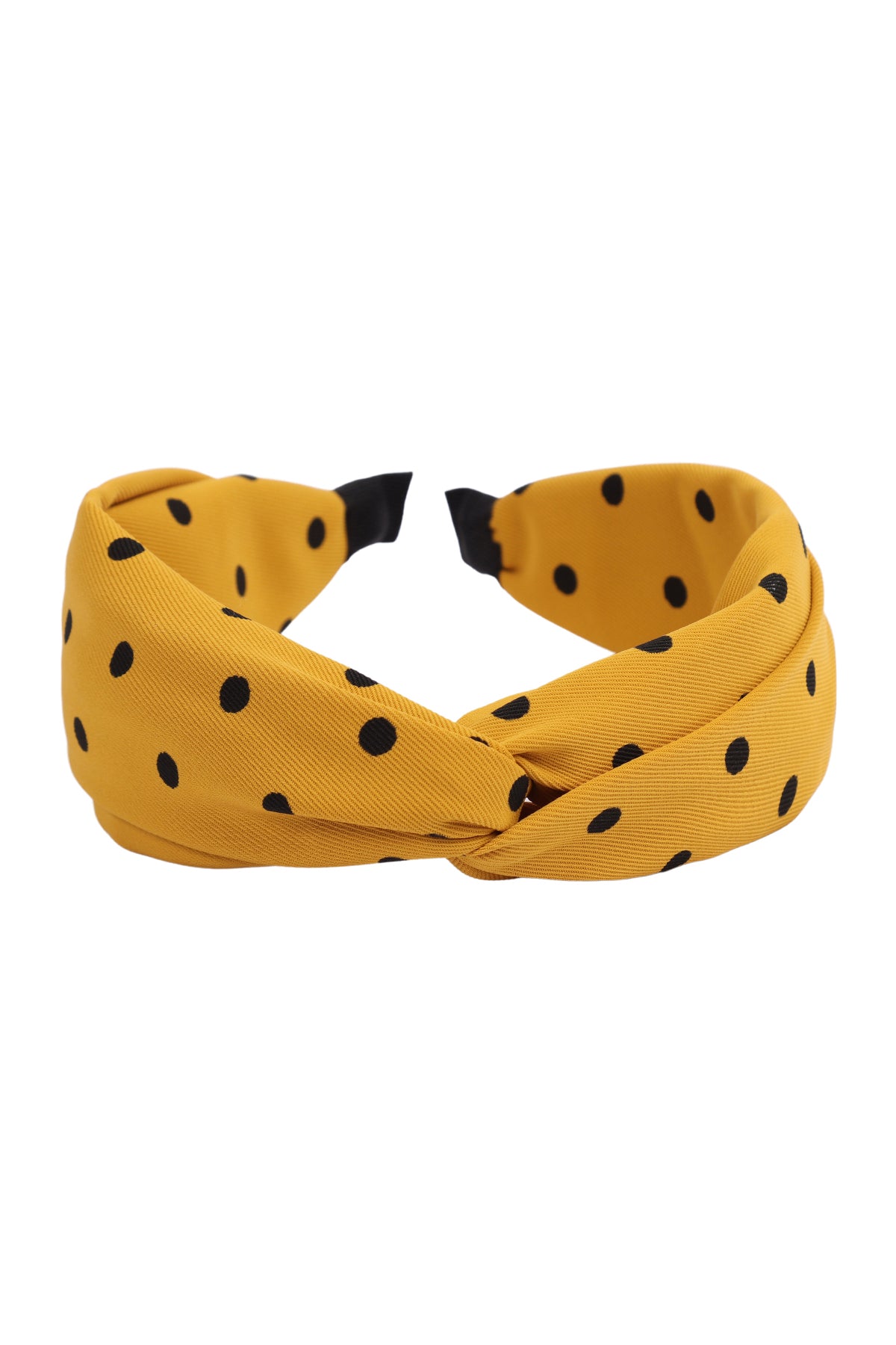 Knotted Polka Dots Fabric Coated Headband