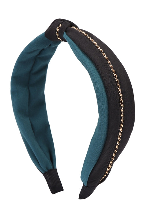 Knot With Chain Accent Headband Hair Accessories