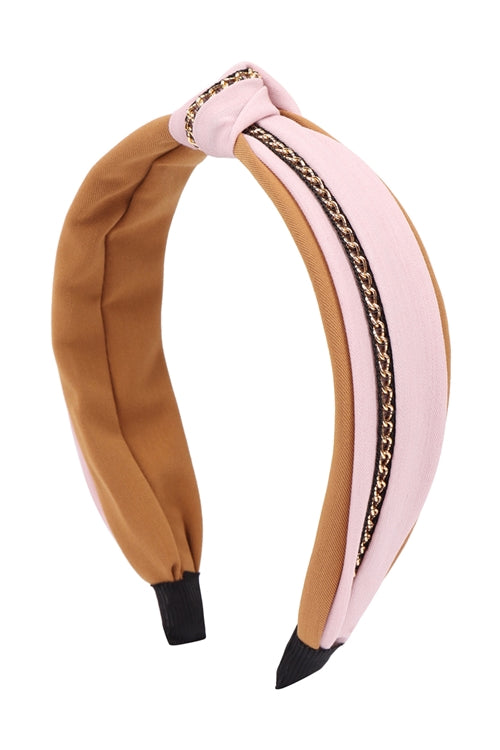 Knot With Chain Accent Headband Hair Accessories