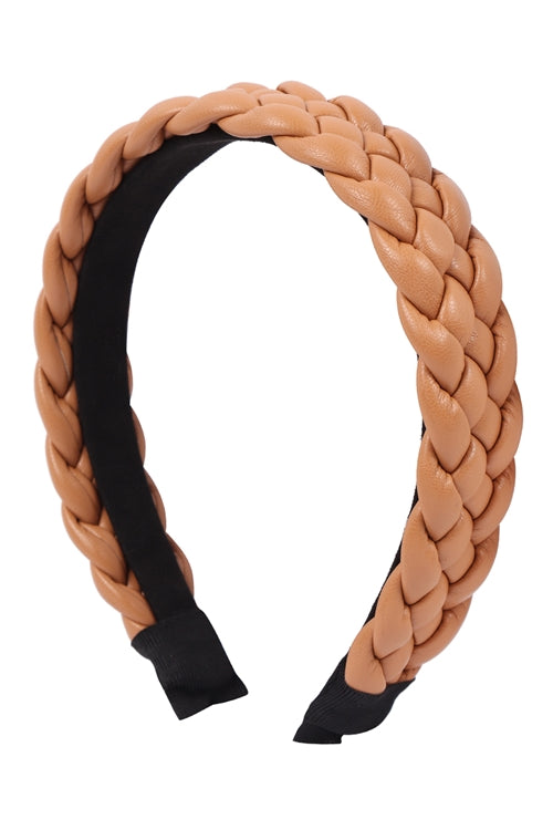 Braded Leather Hair Clasp
