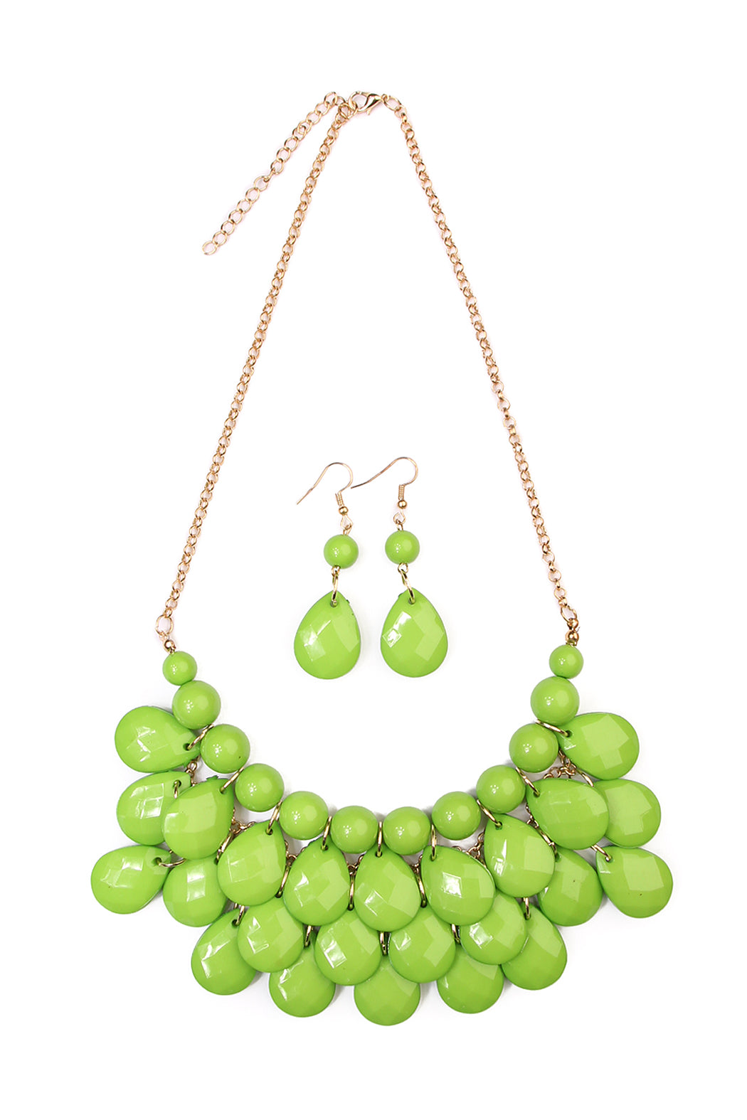 Teardrop Bubble BIB Necklace and Earring Set