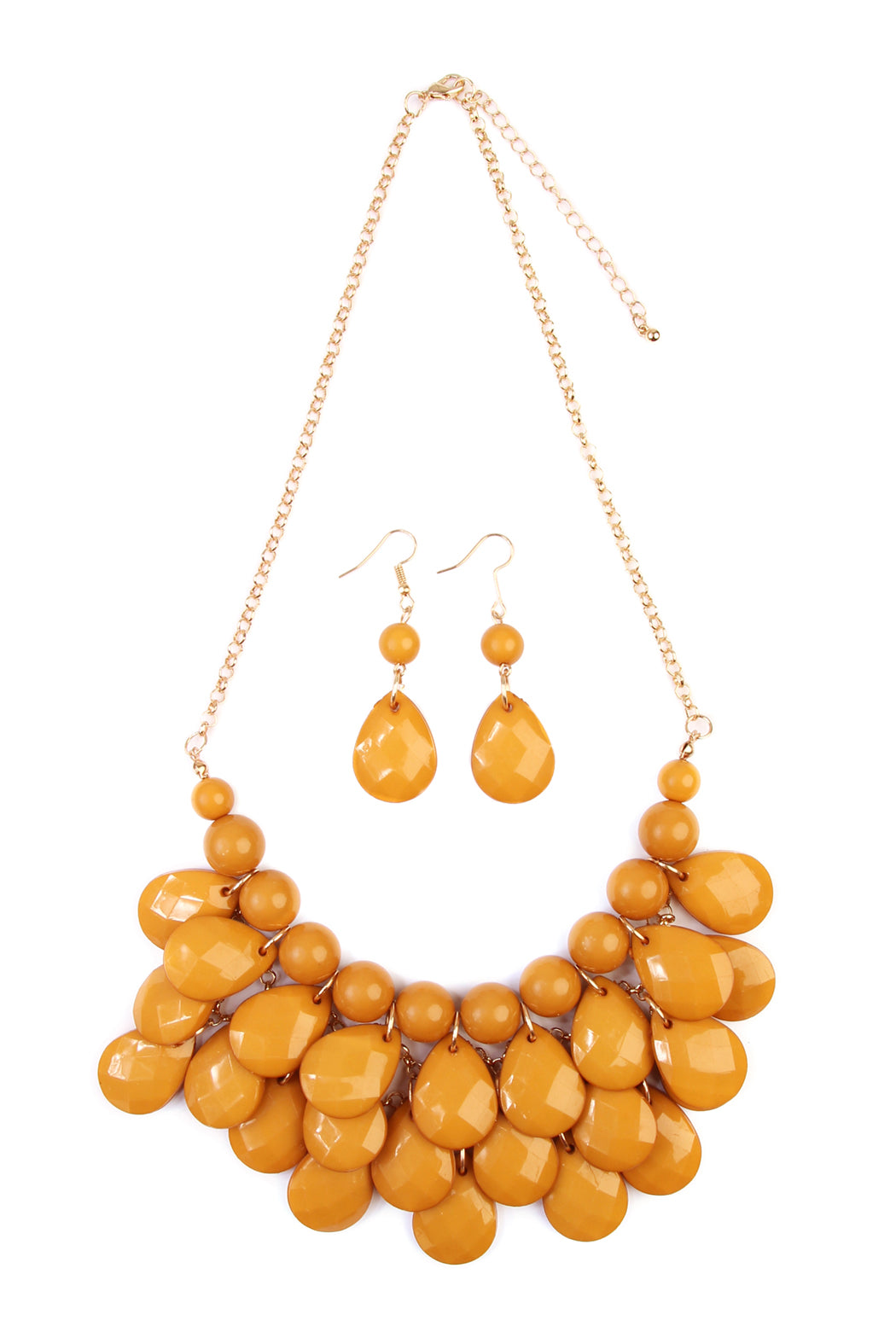 Teardrop Bubble BIB Necklace and Earring Set