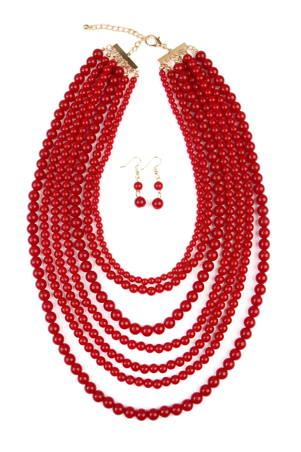 Women's Multilayer Acrylic Necklace & Earring Jewelry 6 Set
