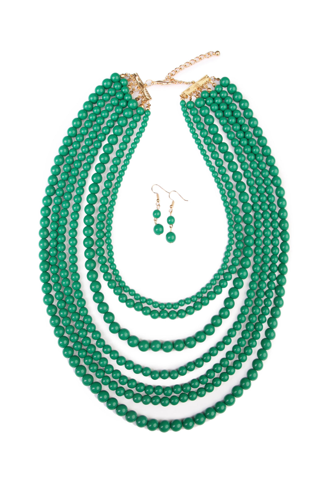 Women's Multilayer Acrylic Necklace & Earring Jewelry 6 Set